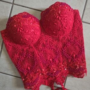 Gorgeous Red Corset - Small - Adjustable